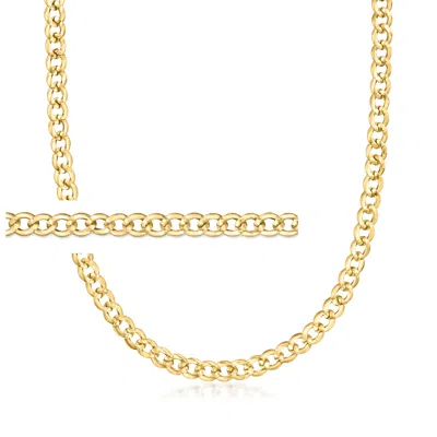 Ross-simons Italian 6mm 18kt Yellow Gold Curb-link Necklace