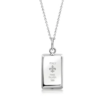 Ross-simons Italian Sterling Silver Bar Pendant Necklace