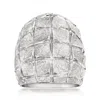 Ross-simons Italian Sterling Silver Square-pattern Ring In Silver