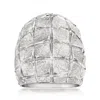 Ross-simons Italian Sterling Silver Square-pattern Ring In Orange