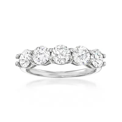 Ross-simons Lab-grown Diamond 5-stone Ring In 14kt White Gold