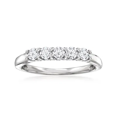 Ross-simons Lab-grown Diamond 5-stone Ring In Sterling Silver In Yellow