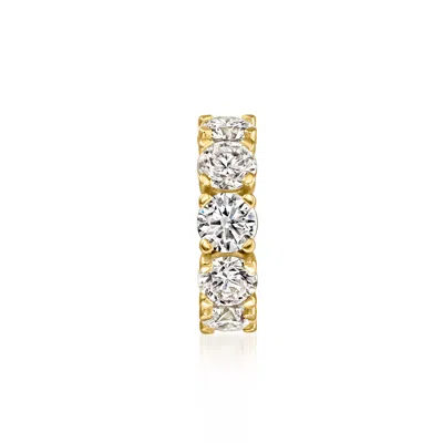 Ross-simons Lab-grown Diamond Bead Charm In 18kt Gold Over Sterling In Silver