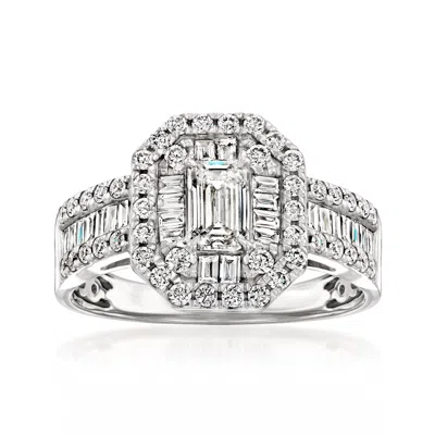 Ross-simons Lab-grown Diamond Cluster Ring In Sterling Silver