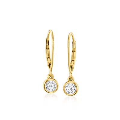 Ross-simons Lab-grown Diamond Drop Earrings In 18kt Gold Over Sterling In Multi
