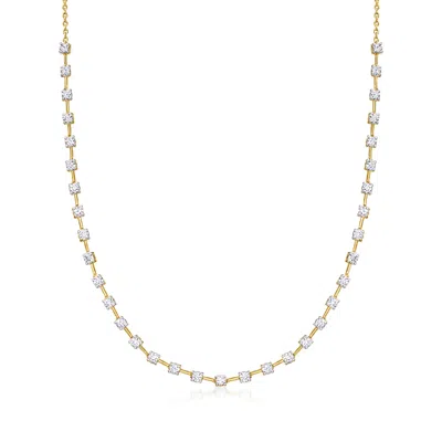 Ross-simons Lab-grown Diamond Necklace In 18kt Gold Over Sterling In Pink