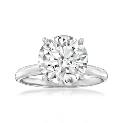 Ross-simons Lab-grown Diamond Solitaire Ring In 14kt White Gold In Metallic