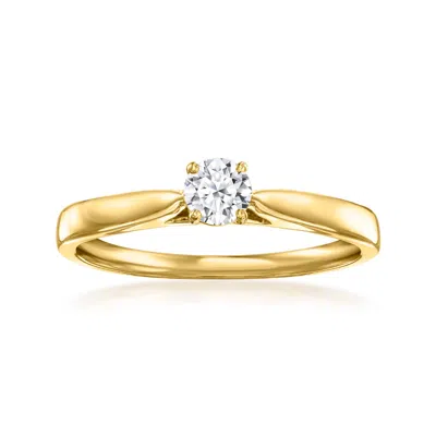 Ross-simons Lab-grown Diamond Solitaire Ring In 18kt Gold Over Sterling In Silver