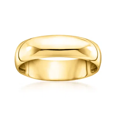 Ross-simons Men's 6mm 14kt Yellow Gold Band