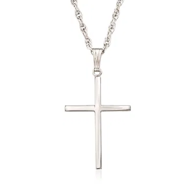 Ross-simons Men's Sterling Silver Classic Cross Pendant Necklace