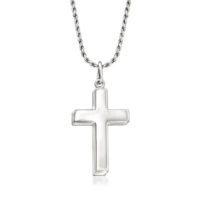 Ross-simons Men's Sterling Silver Cross Pendant Necklace