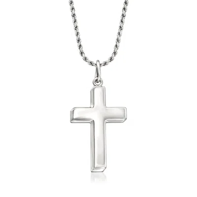 Ross-simons Men's Sterling Silver Cross Pendant Necklace