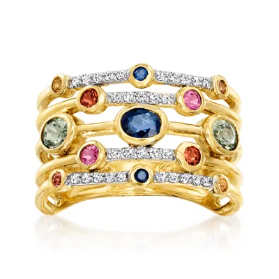 Ross-simons Multicolored Sapphire And . Diamond Ring In 14kt Yellow Gold