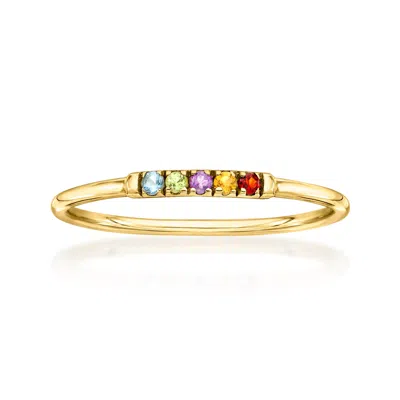 Ross-simons Multi-gemstone Ring In 10kt Yellow Gold