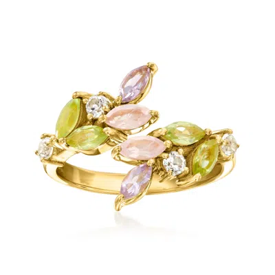 Ross-simons Multi-gemstone Ring In 18kt Gold Over Sterling