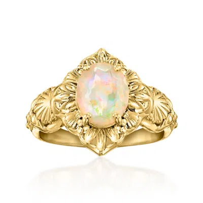 Ross-simons Opal Marquise-shaped Ring In 18kt Gold Over Sterling In Transparent