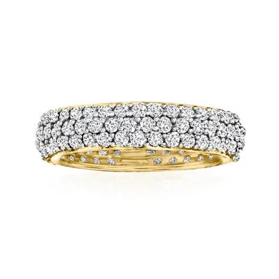 Ross-simons Pave Diamond Eternity Band In 14kt Yellow Gold In Transparent