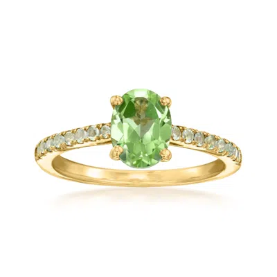 Ross-simons Peridot Birthstone Ring In 18kt Gold Over Sterling
