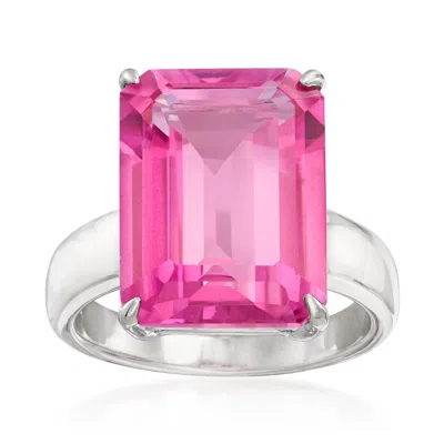 Ross-simons Pink Topaz Ring In Sterling Silver In Metallic