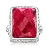 Ross-simons Ruby Ring In Sterling Silver In Red