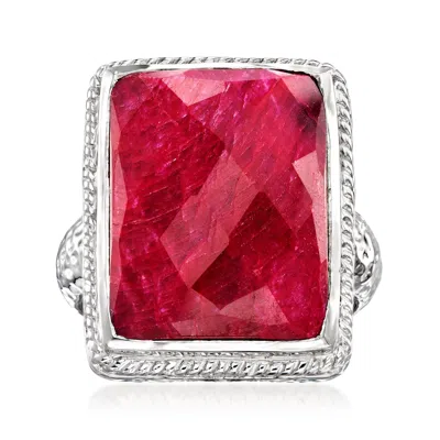 Ross-simons Ruby Ring In Sterling Silver In Red
