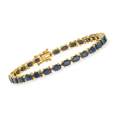 Ross-simons Sapphire Bracelet In 18kt Gold Over Sterling In Blue