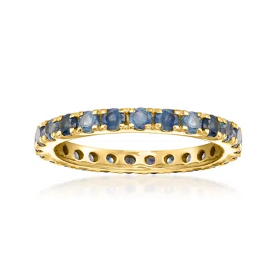 Ross-simons Sapphire Eternity Band In 18kt Gold Over Sterling