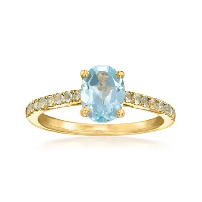 Ross-simons Sky Blue Topaz Birthstone Ring In 18kt Gold Over Sterling