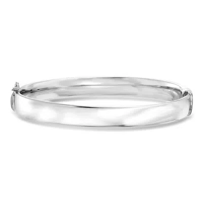 Ross-simons Sterling Silver Polished Bangle Bracelet In Metallic