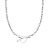 Ross-simons Sterling Silver Rope Chain Toggle Necklace In Multi