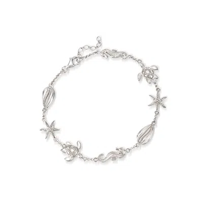 Ross-simons Sterling Silver Sea Life Anklet