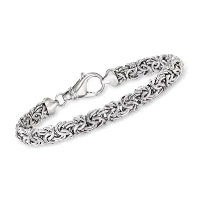 Ross-simons Sterling Silver Small Byzantine Bracelet In Multi