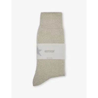 Rostersox Mens Grey Star By X Cotton-blend Socks