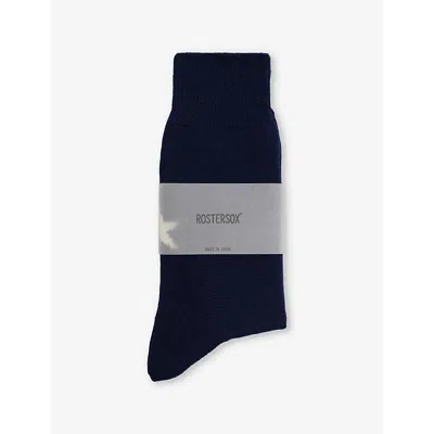 Rostersox Mens Star By X Cotton-blend Socks Navy