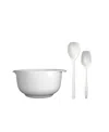 Rosti Margrethe 3-piece Bowl With Large Spoons In White