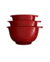 Rosti Victoria 3-piece Mixing Bowl Set In Red