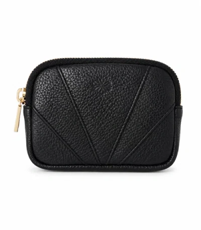 Roszuar Écrin Ameline Leather Essentials Pouch In Black