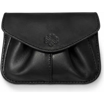Roszuar Écrin Liora Sculptural Leather Card Case In Black