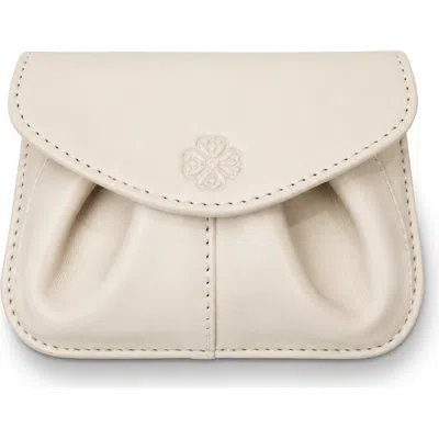 Roszuar Écrin Liora Sculptural Leather Card Case In Creamy