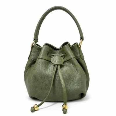 Roszuar Sienne Luxury Bucket Handbag In Olive