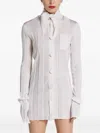 Rot 골지 타이 칼라 셔츠 In White
