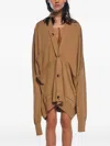 Rot 아이코닉 코트 오버사이즈 가디건 In Brown