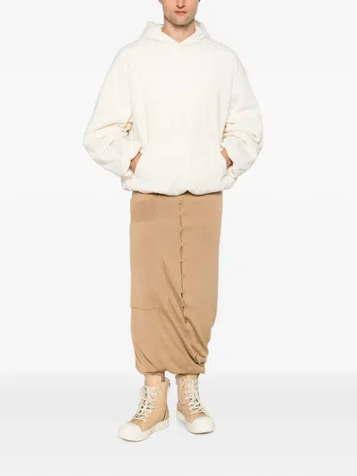 Rot Trap Button-up Wool Midi Skirt In Neutral