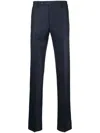 Rota Checked Tailored Trousers In Blau
