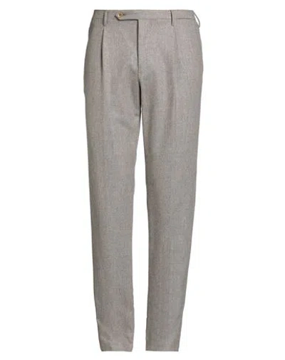 Rota Man Pants Taupe Size 40 Virgin Wool In Gray