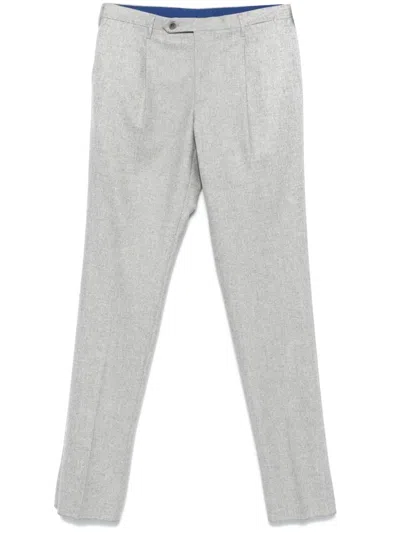 Rota Mélange-effect Chino Trousers In Grey