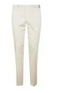 Rota Button-fly Cotton Trousers In Beige