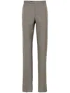 Rota Slub-texture Trousers In Brown