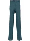 Rota Slub-texture Trousers In Blue