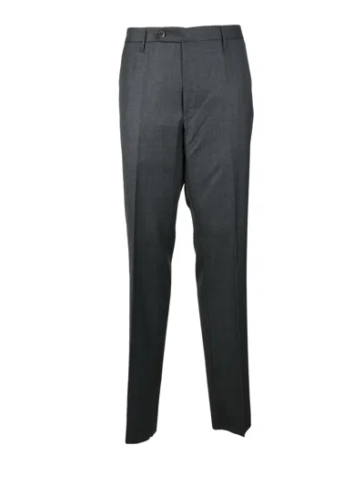 Rota Virgin Wool Trousers - Grey In Black